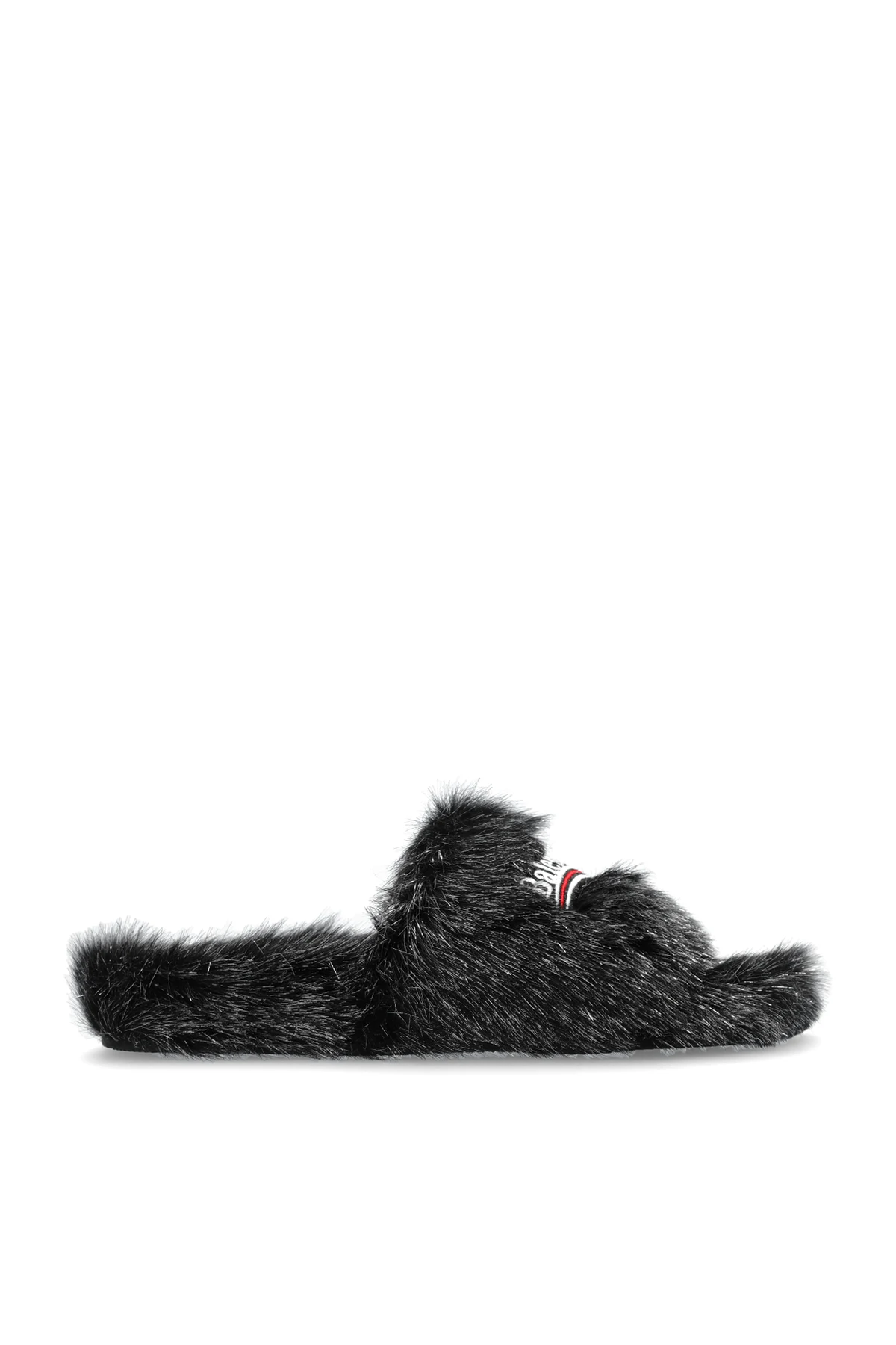 Faux fur slides