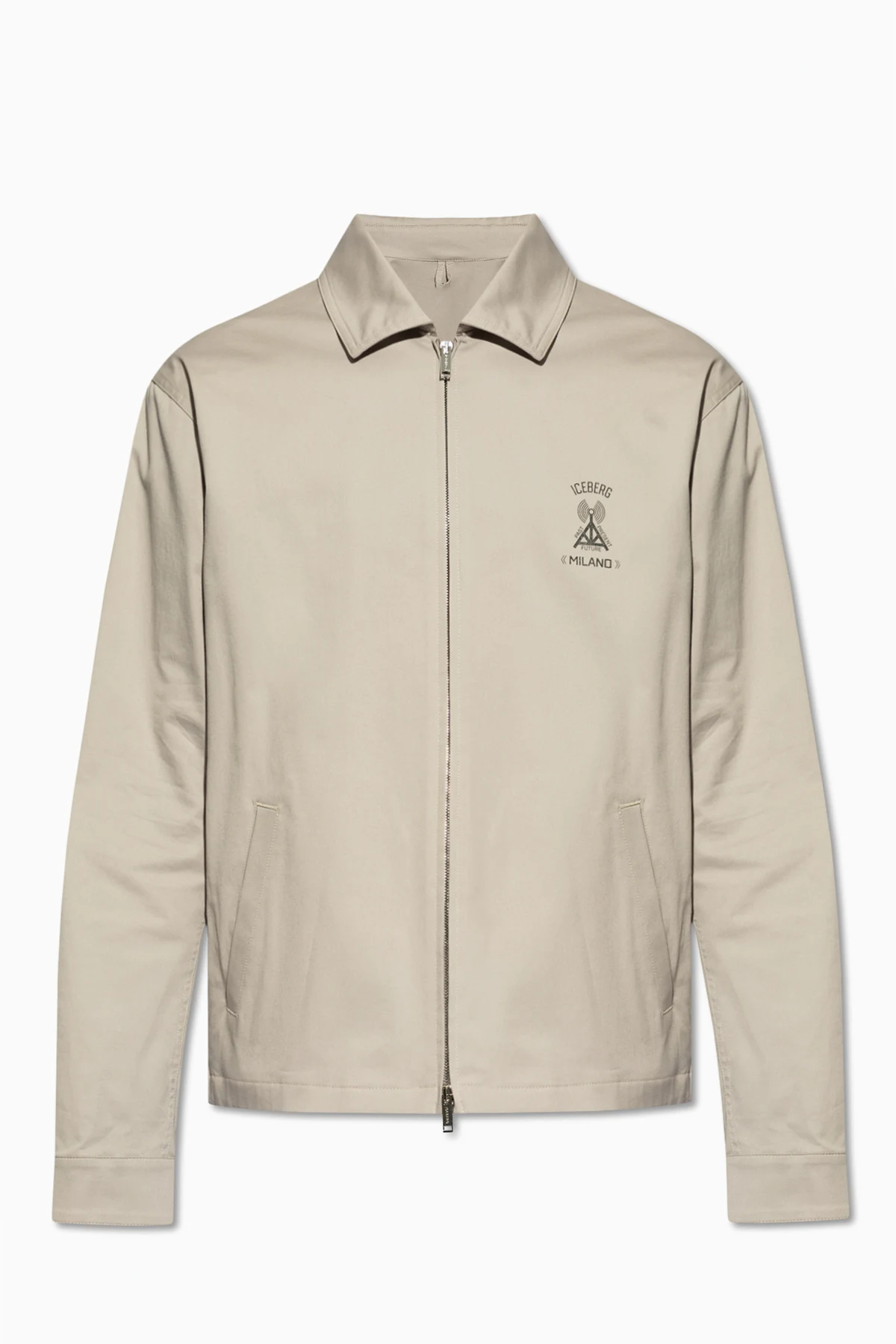 GREY Cotton jacket with logo