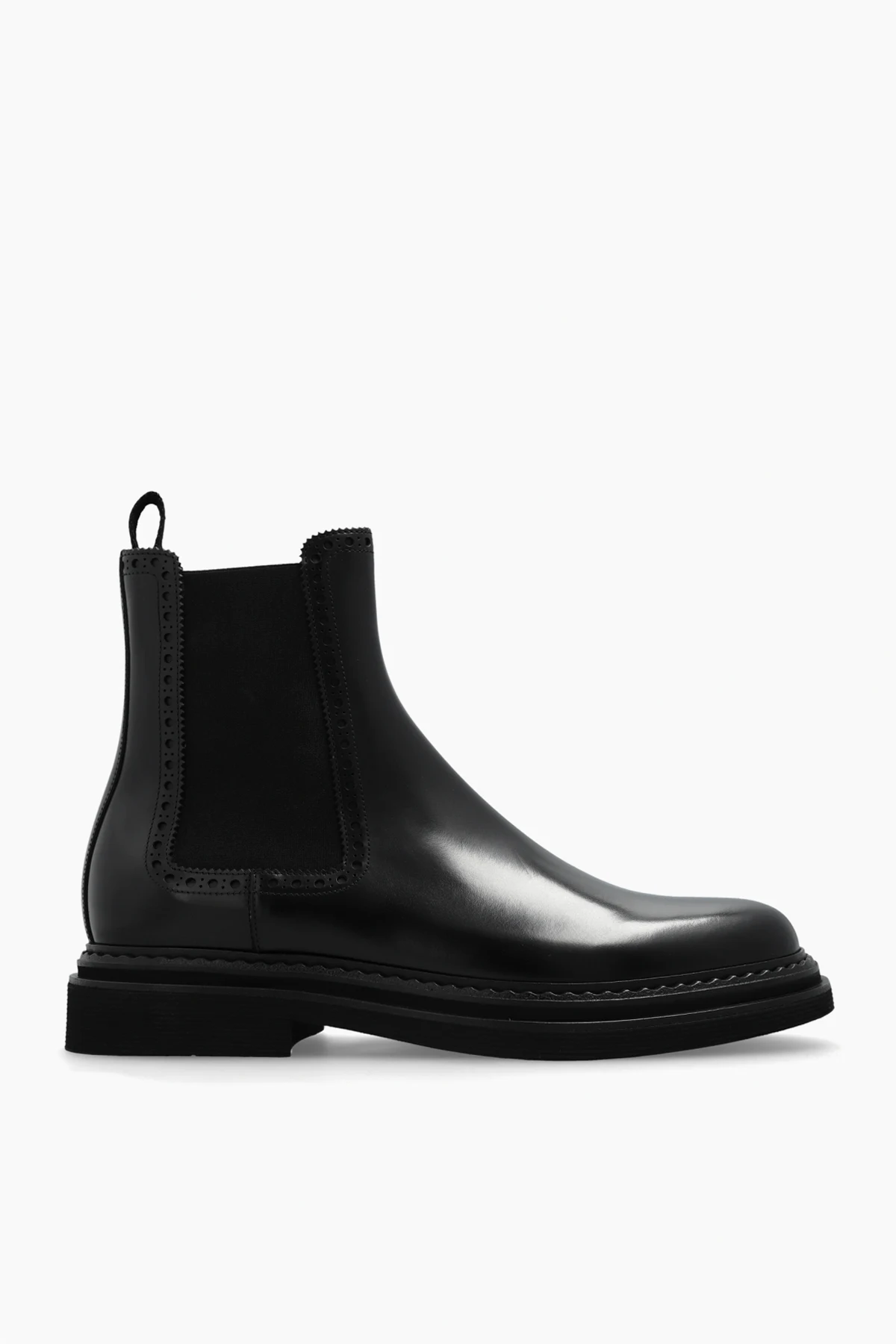 BLACK Leather Chelsea Boots