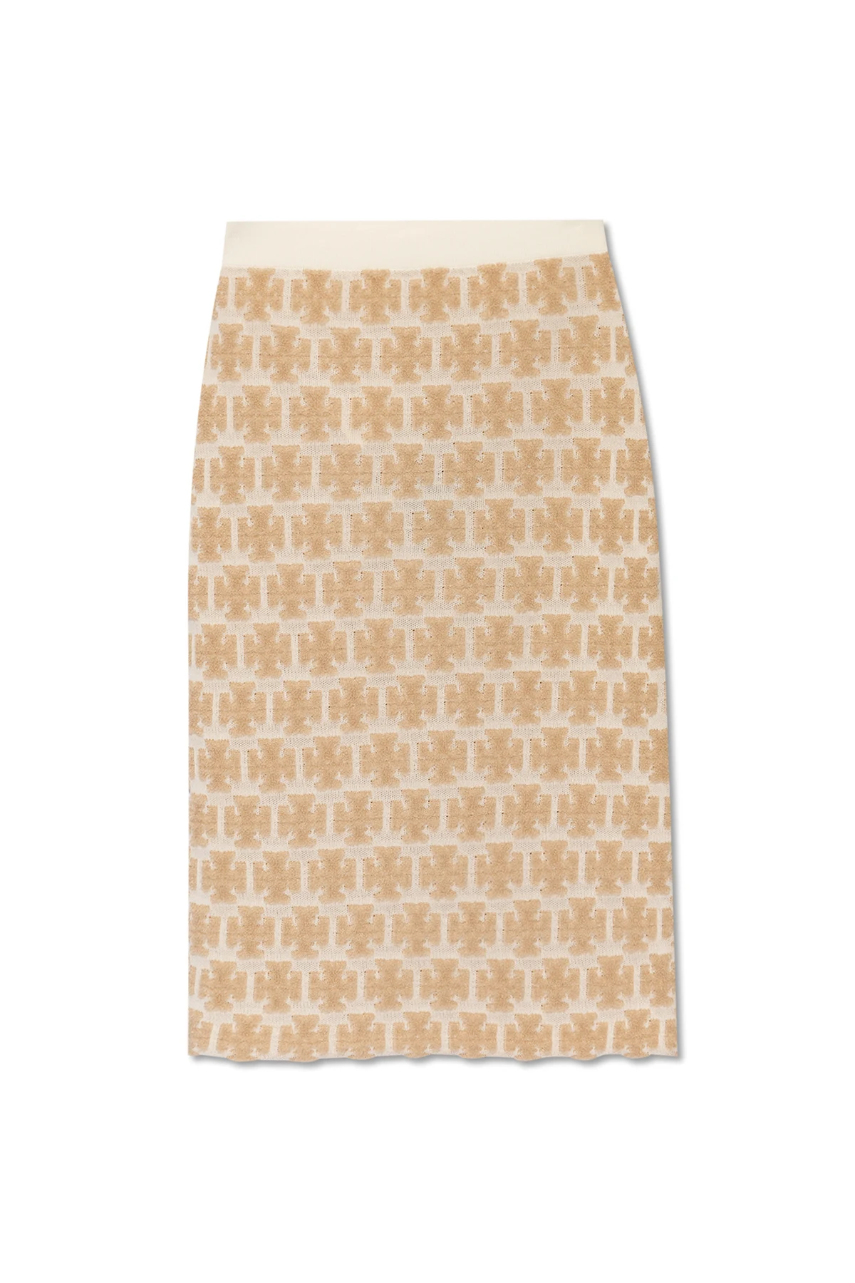 beige Monogrammed skirt