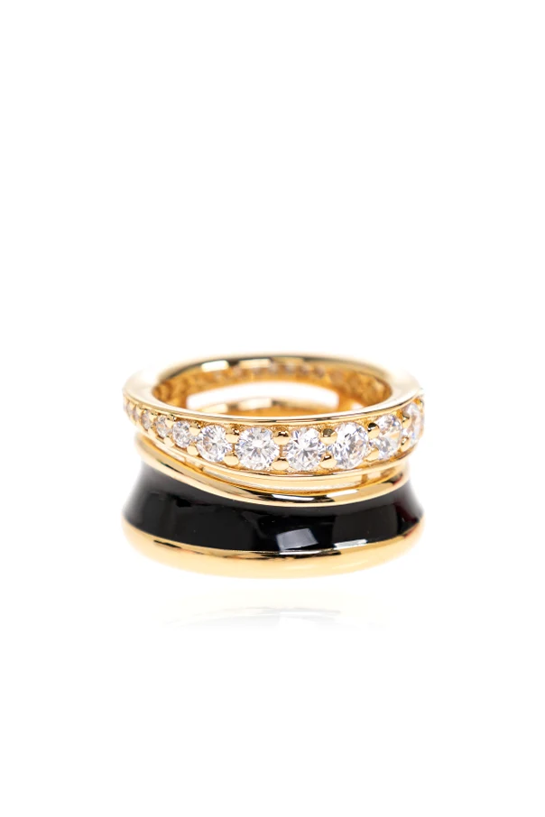 GOLD Ring mit funkelnden Kristallen