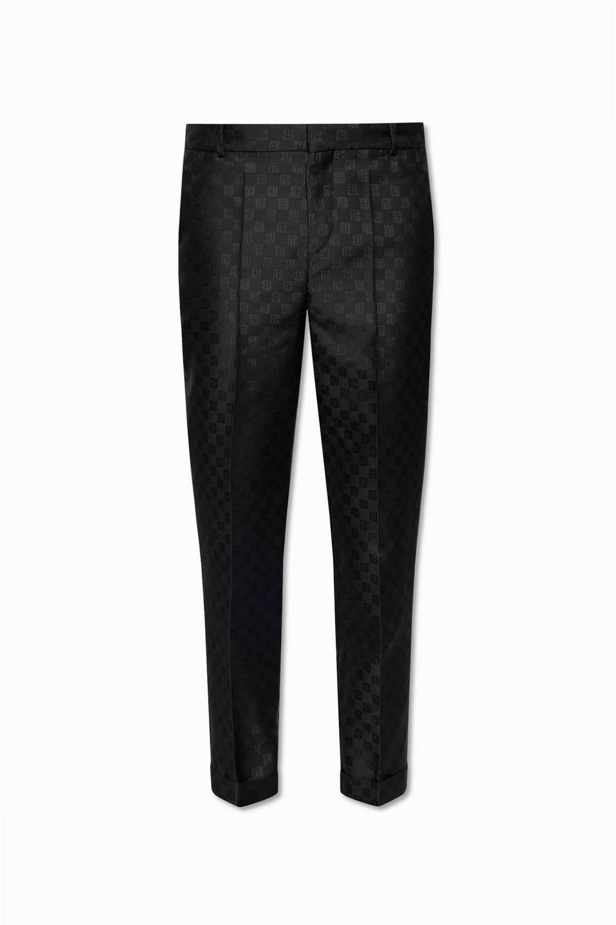 BLACK Pleat-front trousers