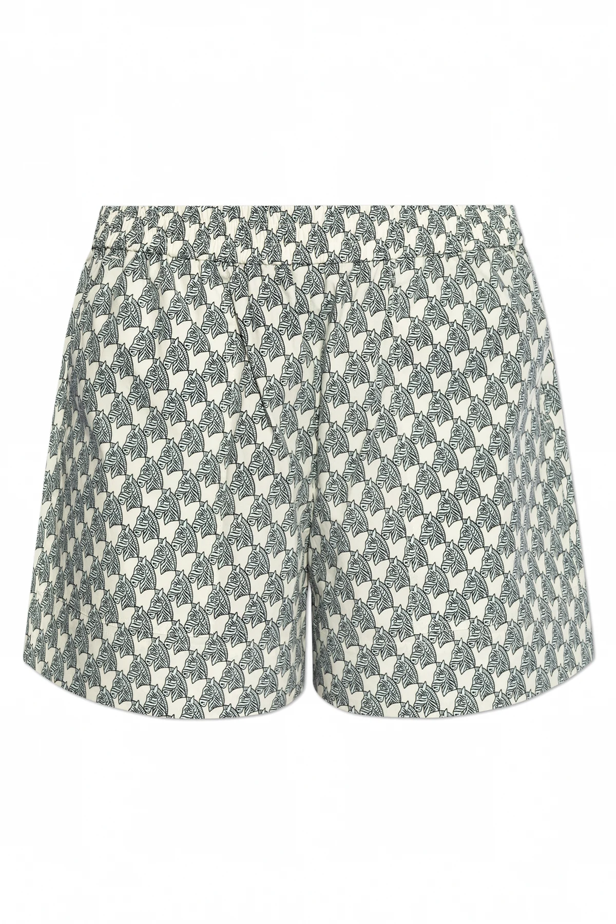 cream Printed Shorts