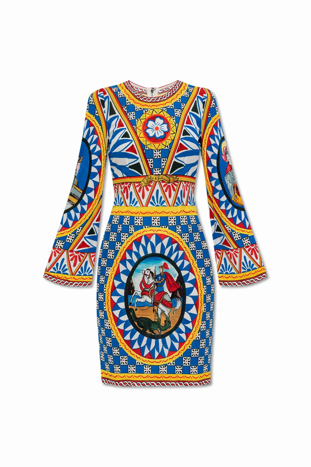 MULTICOLOUR Dress with Carretto pattern