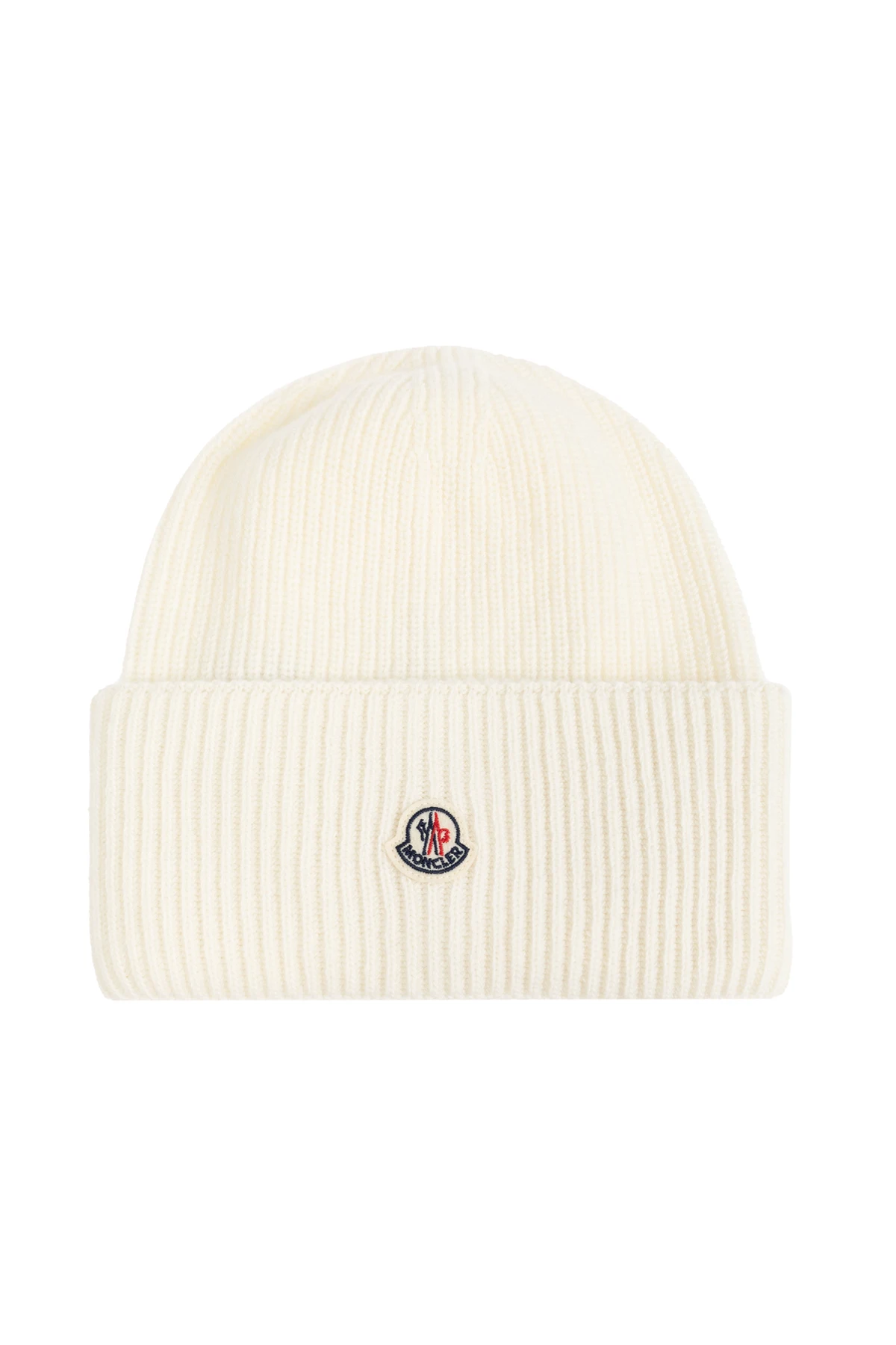 Wełniana czapka z naszywką z logo