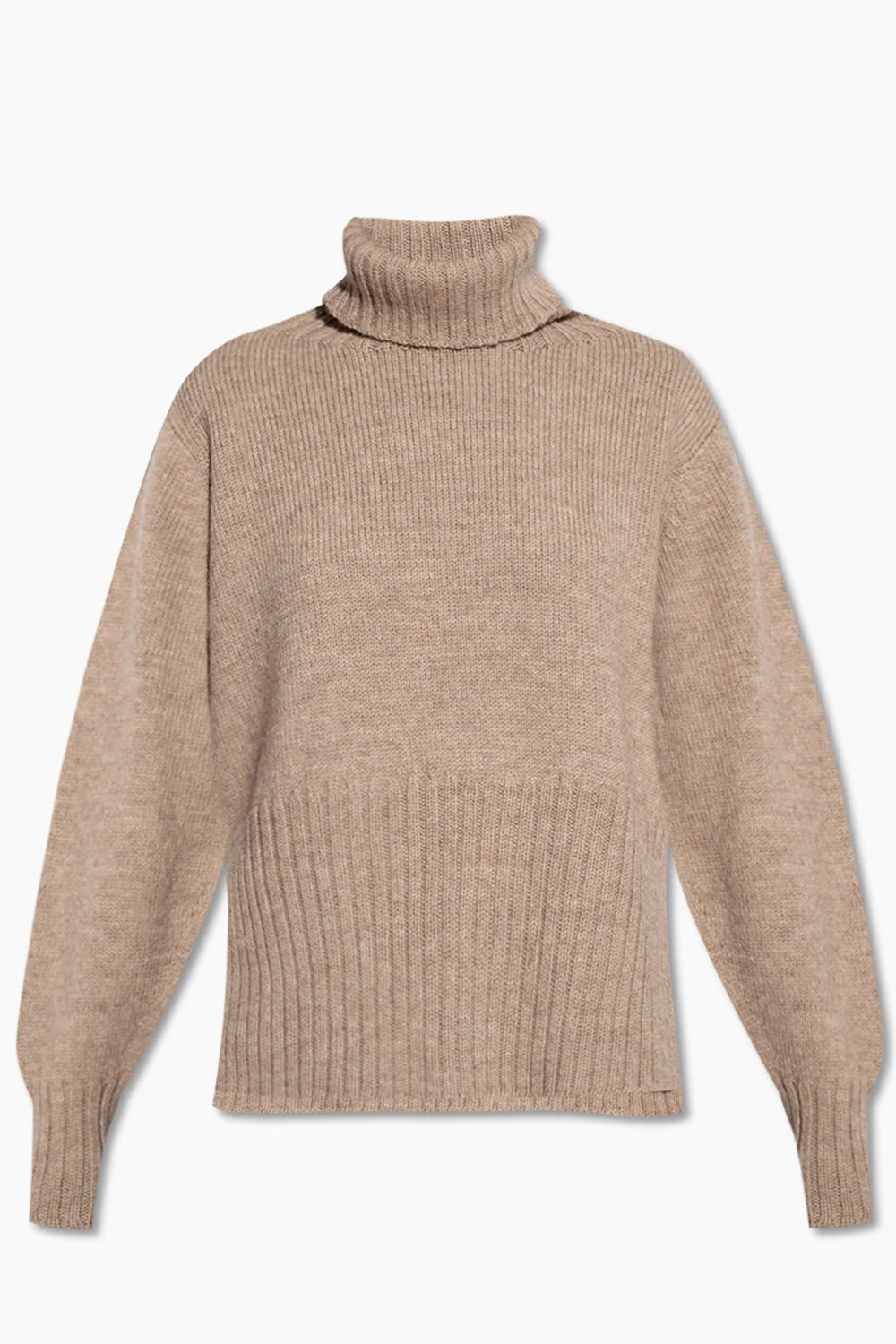 beige Wool turtleneck sweater