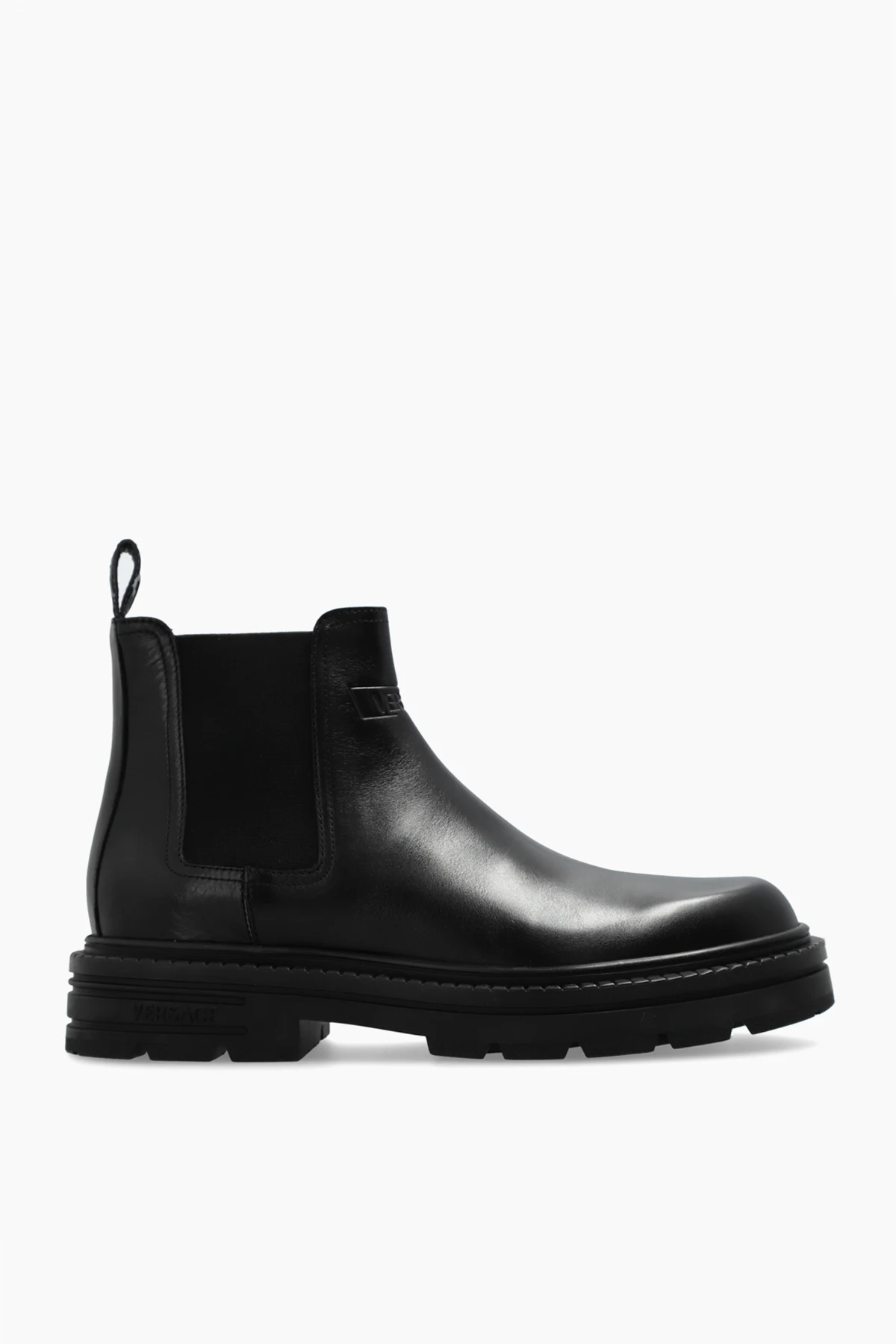 BLACK Leather Chelsea boots