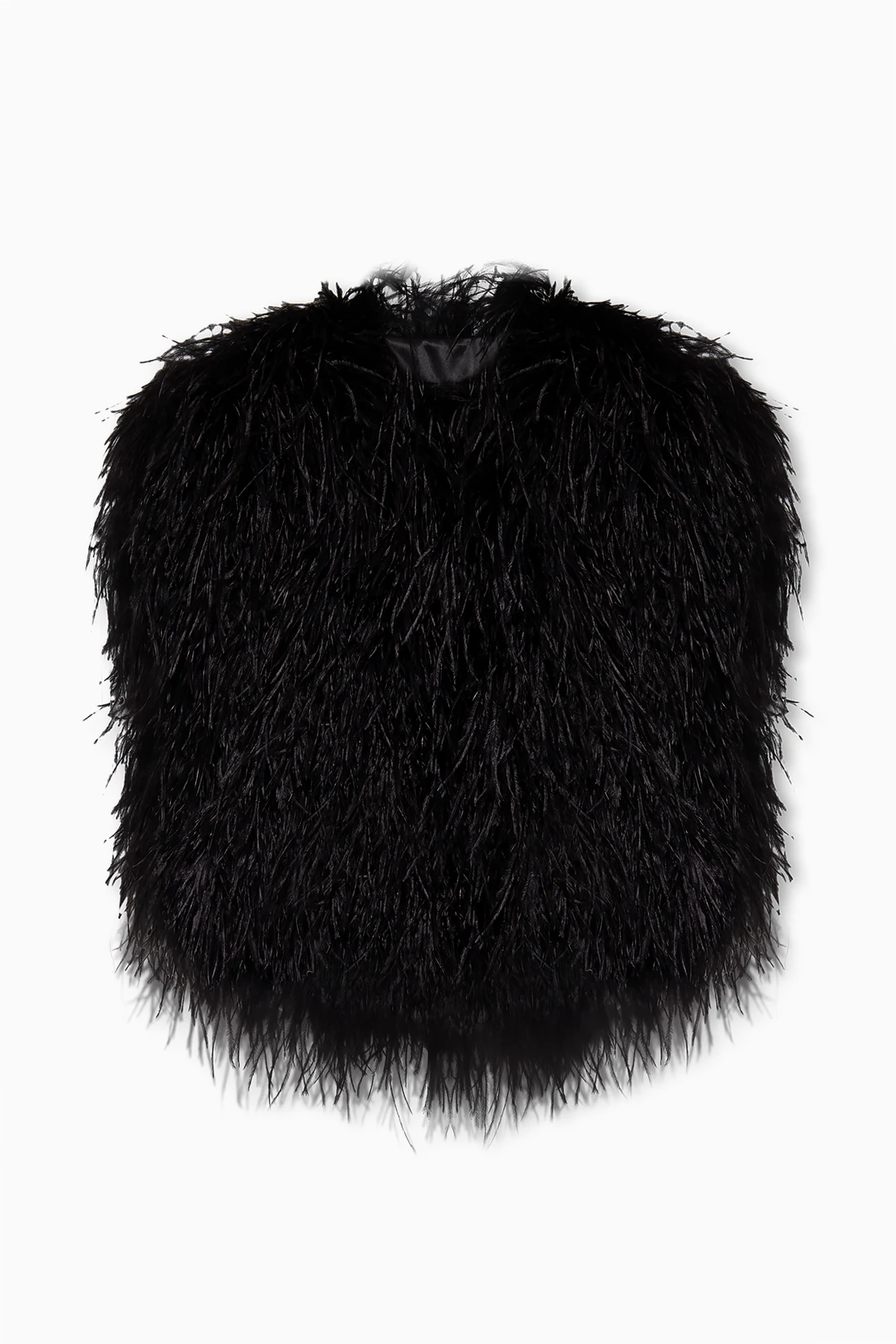 BLACK Feather vest
