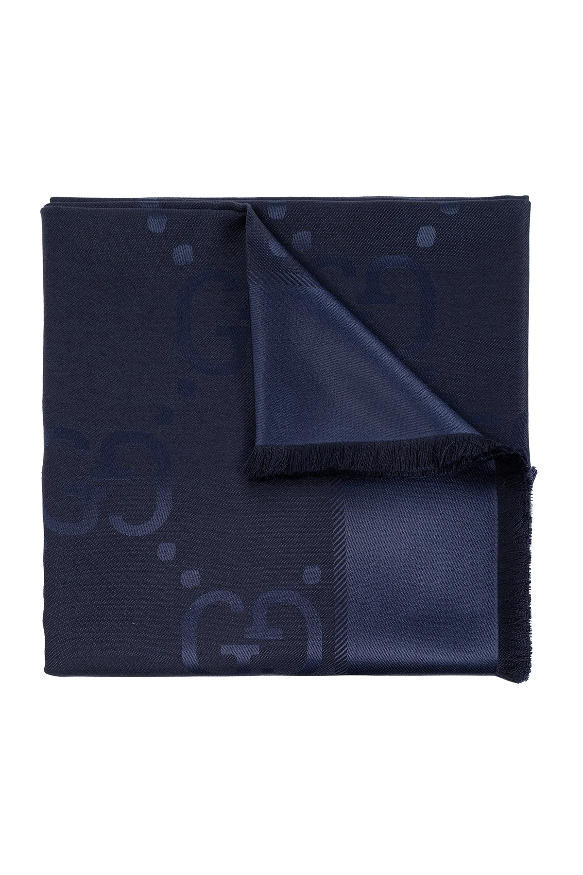 NAVY BLUE Monogrammed shawl