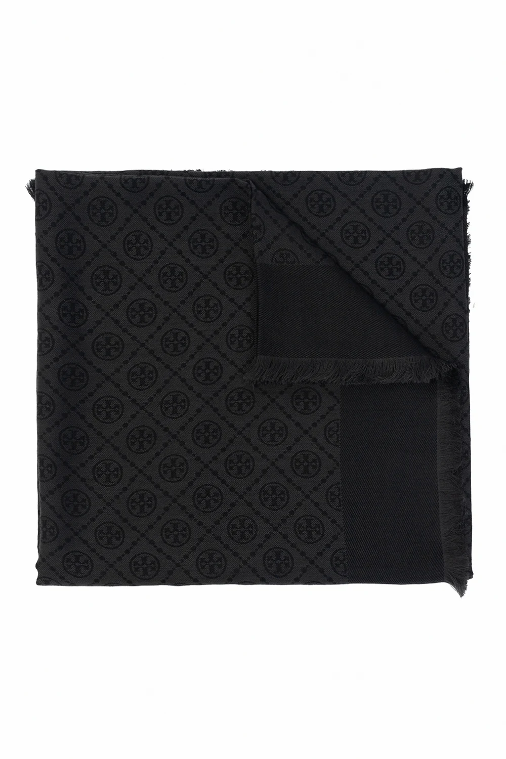 BLACK Scarf with logo