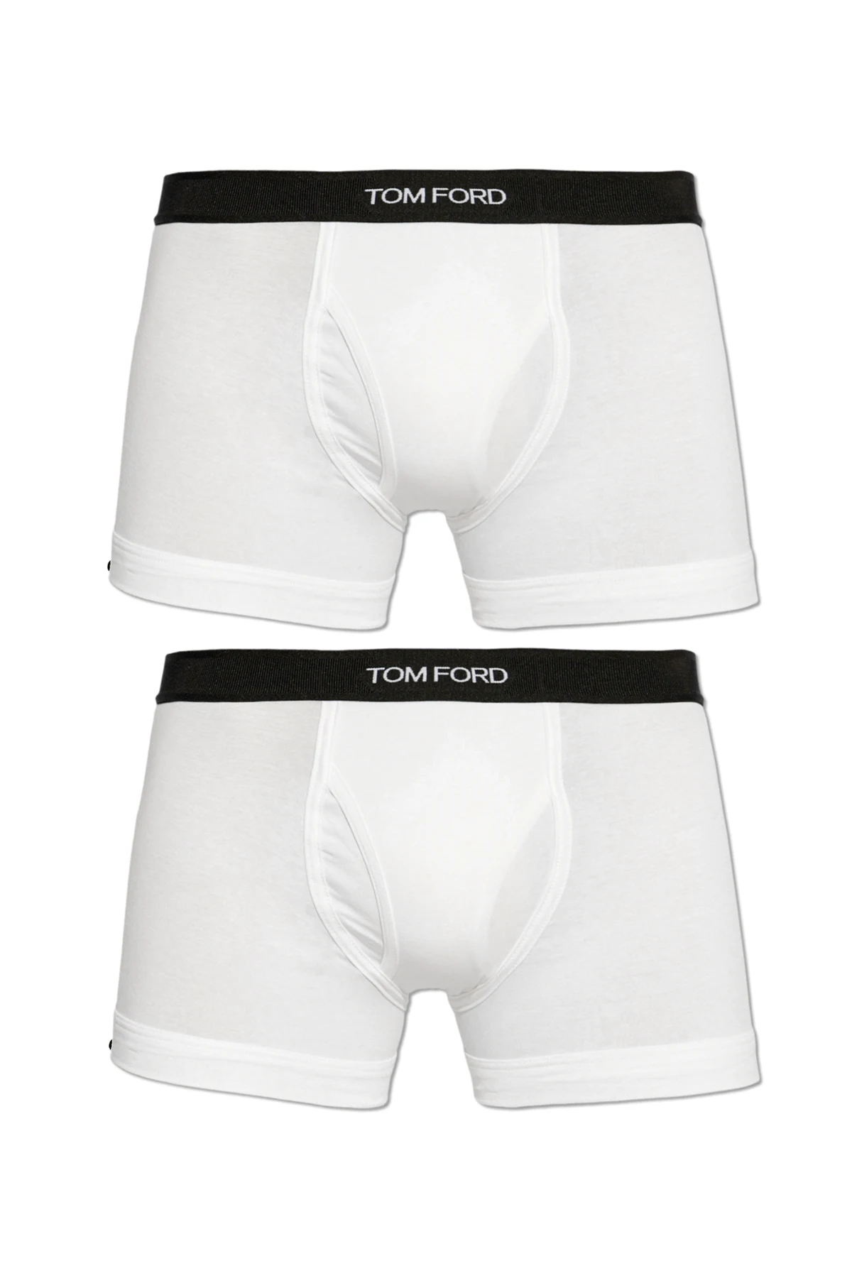 BIAŁY  Dwupak bokserek z logo