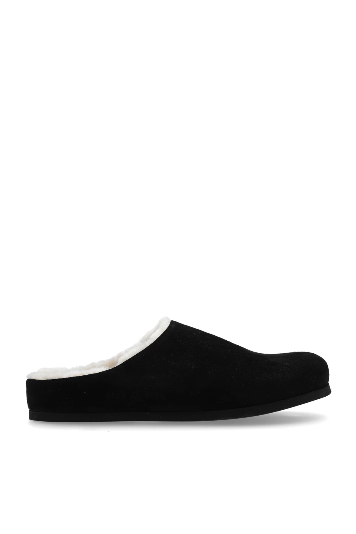 BLACK Leather slides Clog