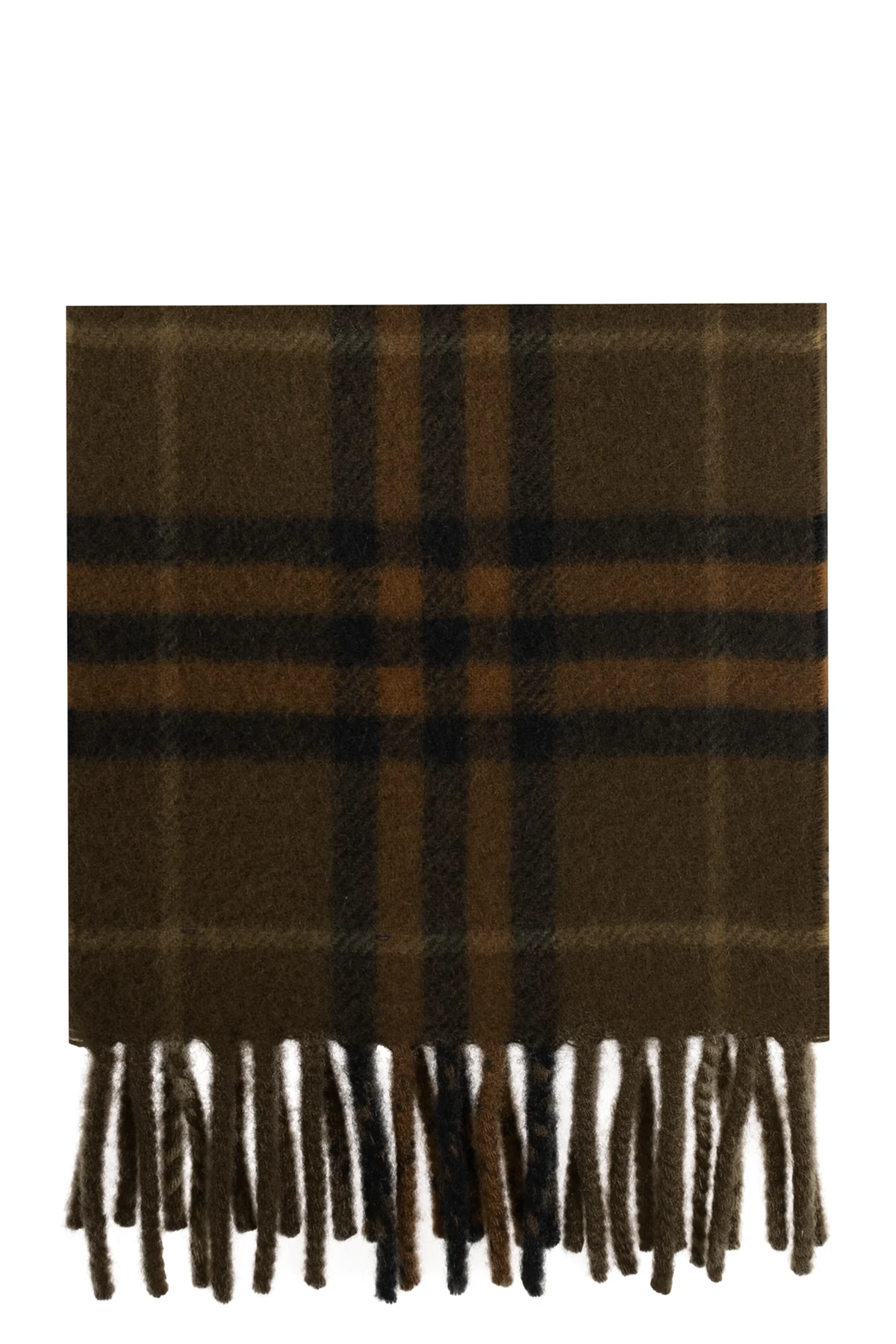BROWN Scarf with check pattern