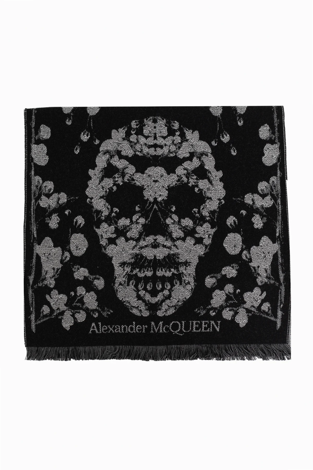 BLACK Woolen scarf
