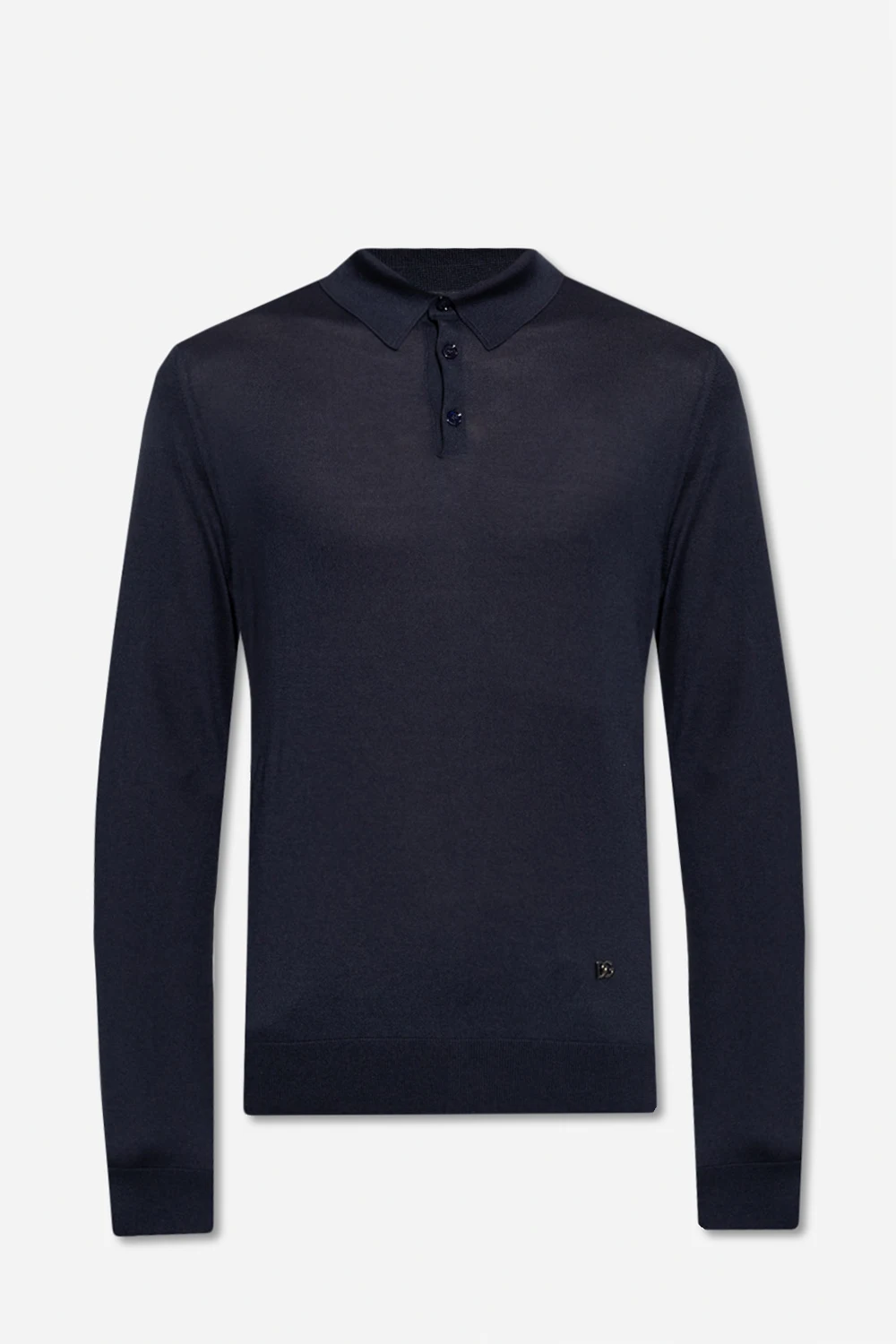 NAVY BLUE Long-sleeved polo shirt