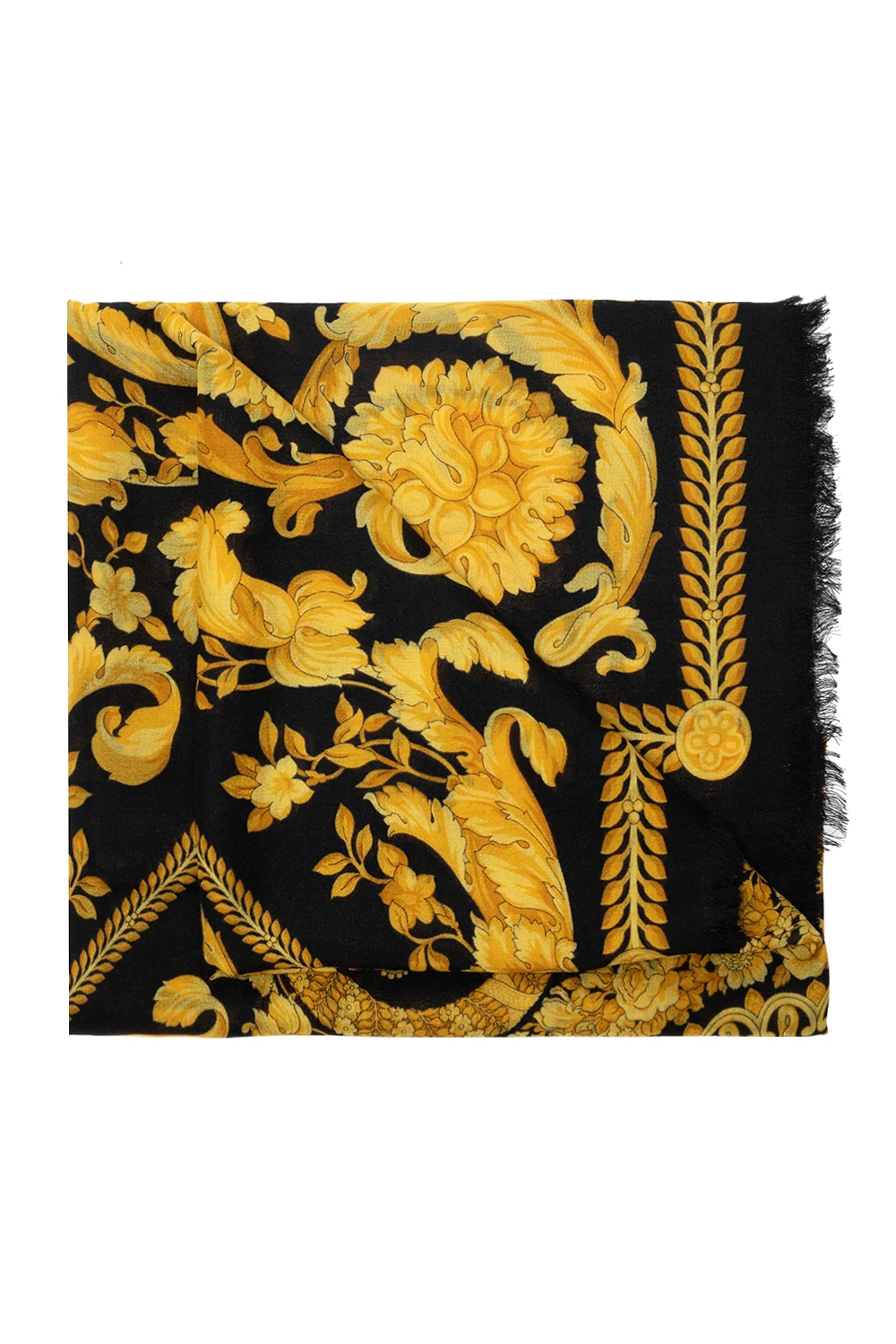 BLACK Patterned shawl