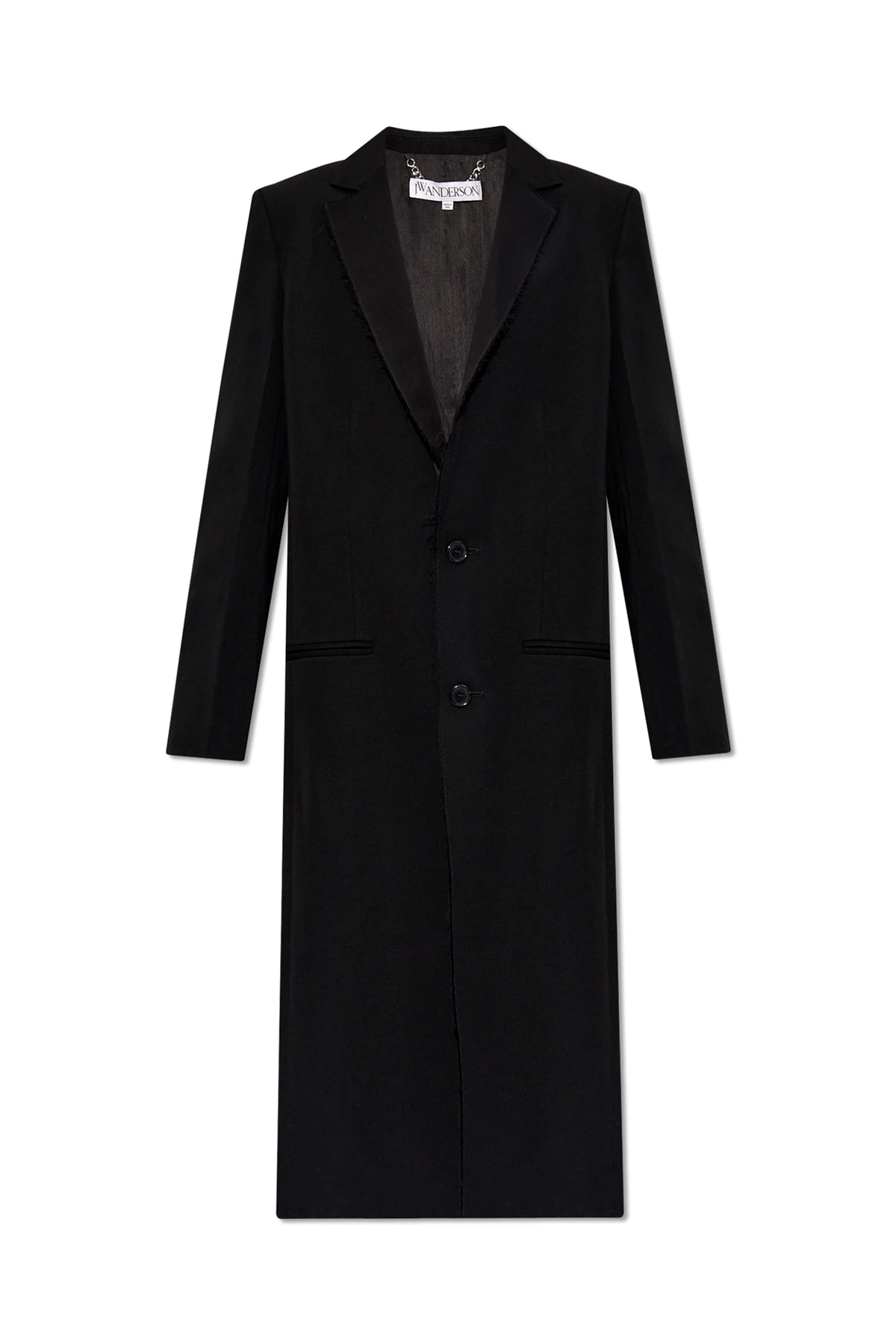 BLACK Single-breasted coat