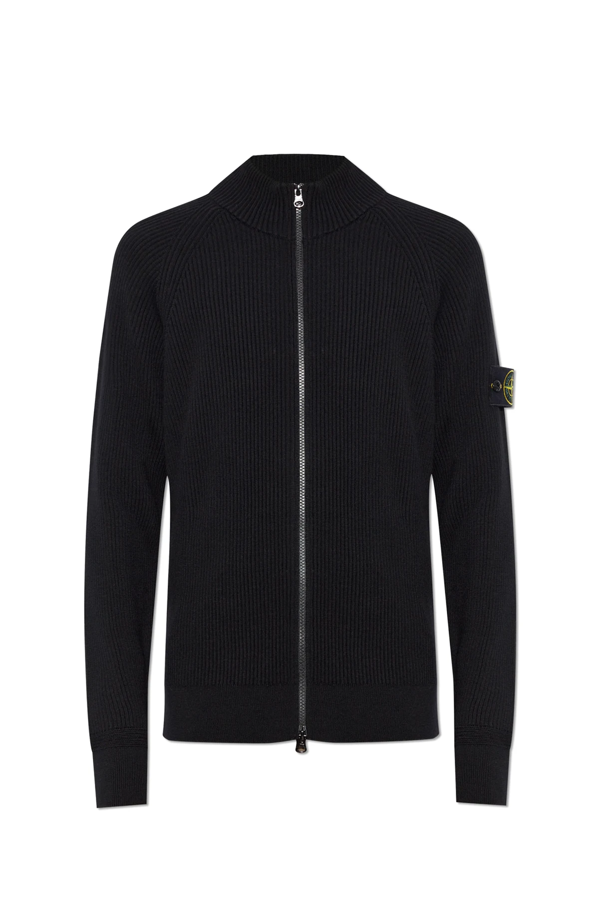 BLACK Ribbed cardigan