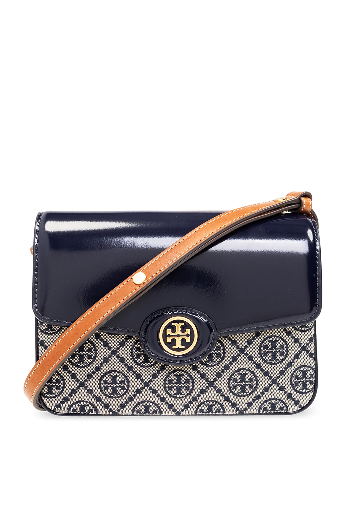 NAVY BLUE ‘Robinson T Monogram’ shoulder bag