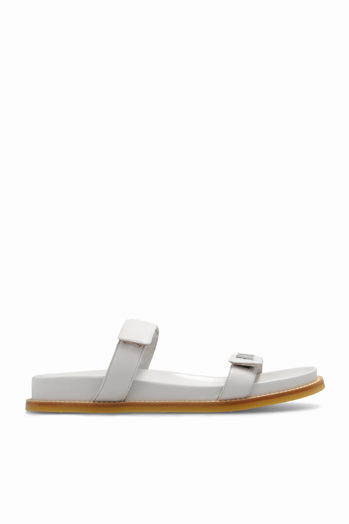 GREY Leather slides