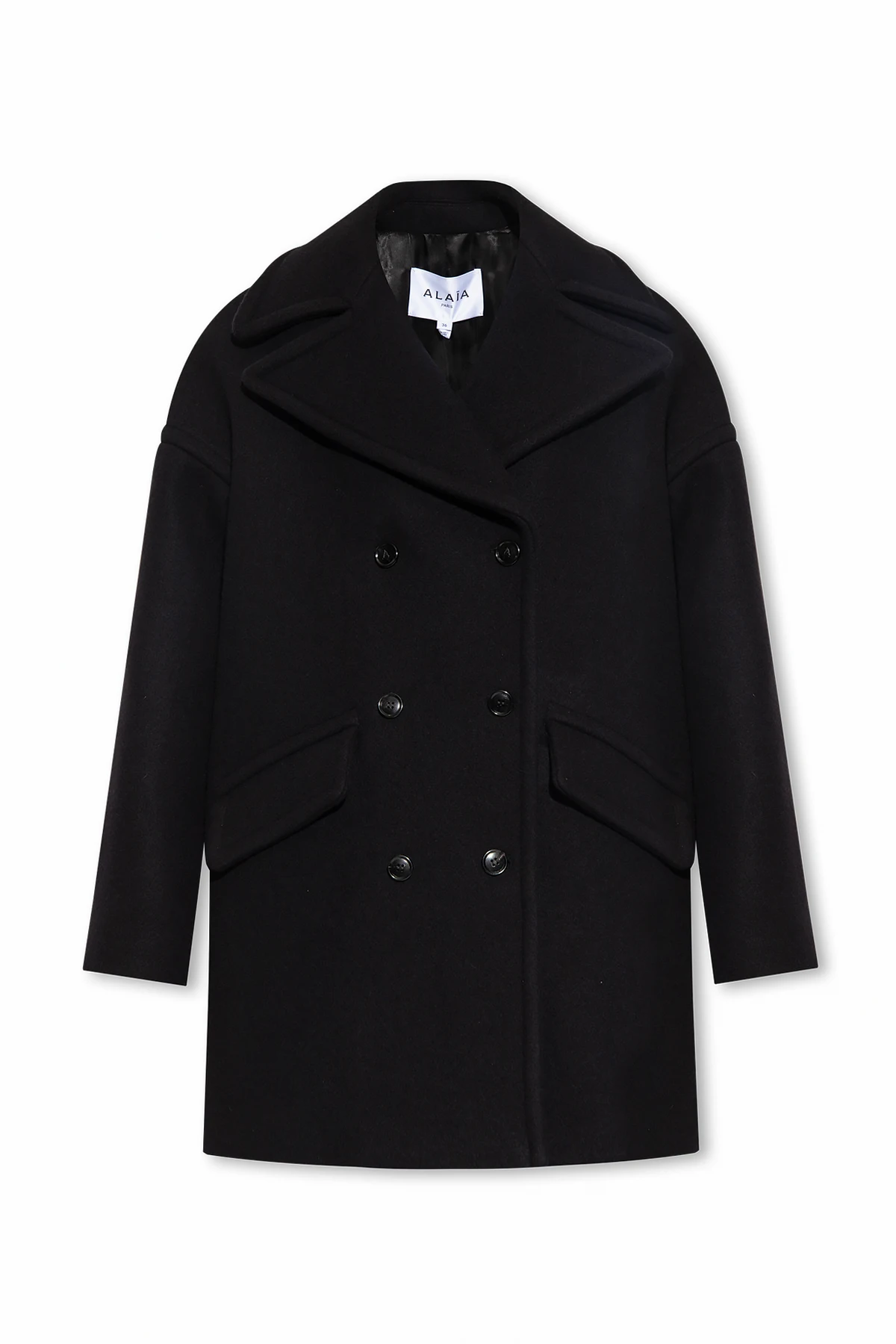 Double-breasted oversize coat