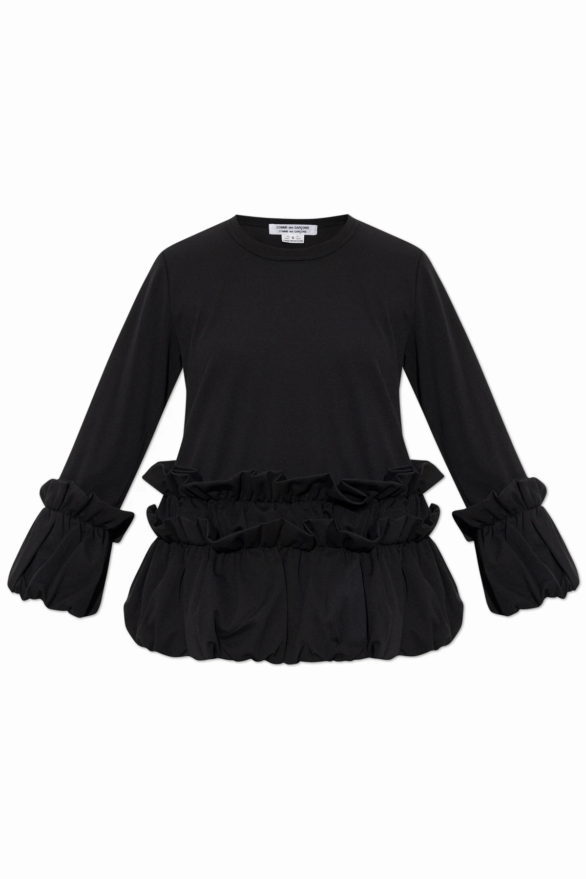 BLACK Ruffled top