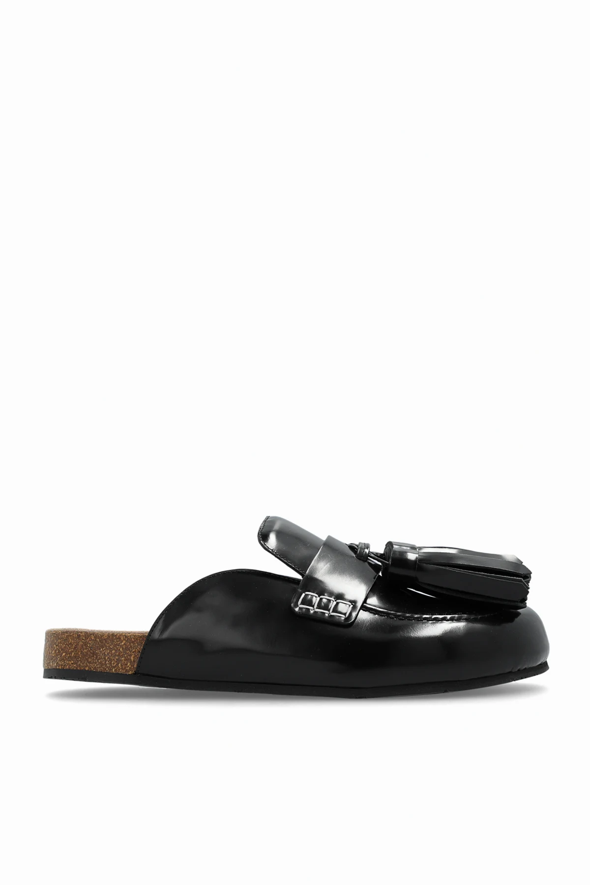BLACK Leather Slippers