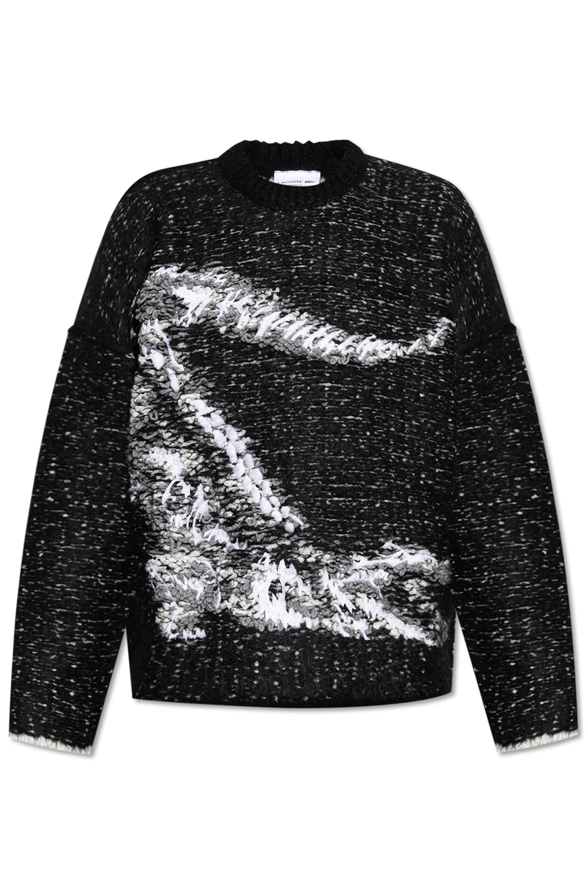 Sweter z wełnianym wykończeniem