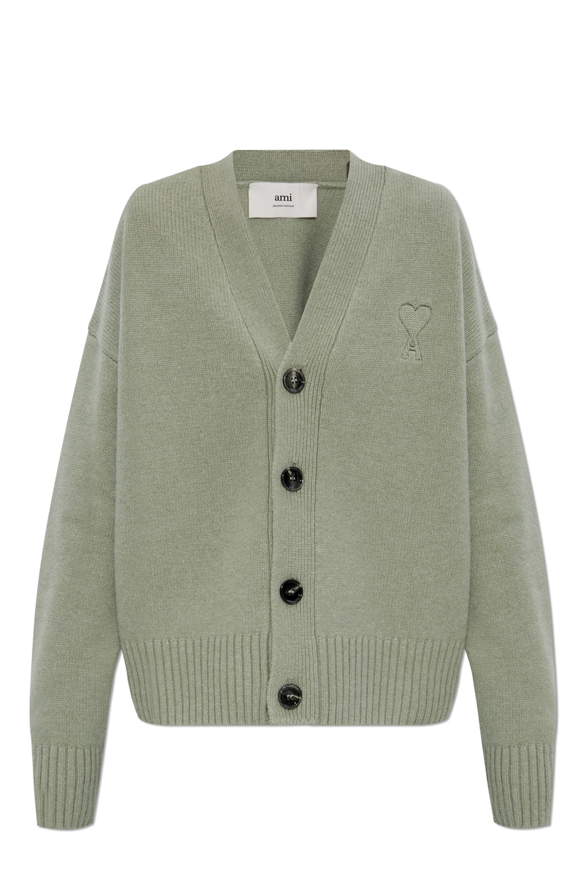 Wollcardigan mit Logo