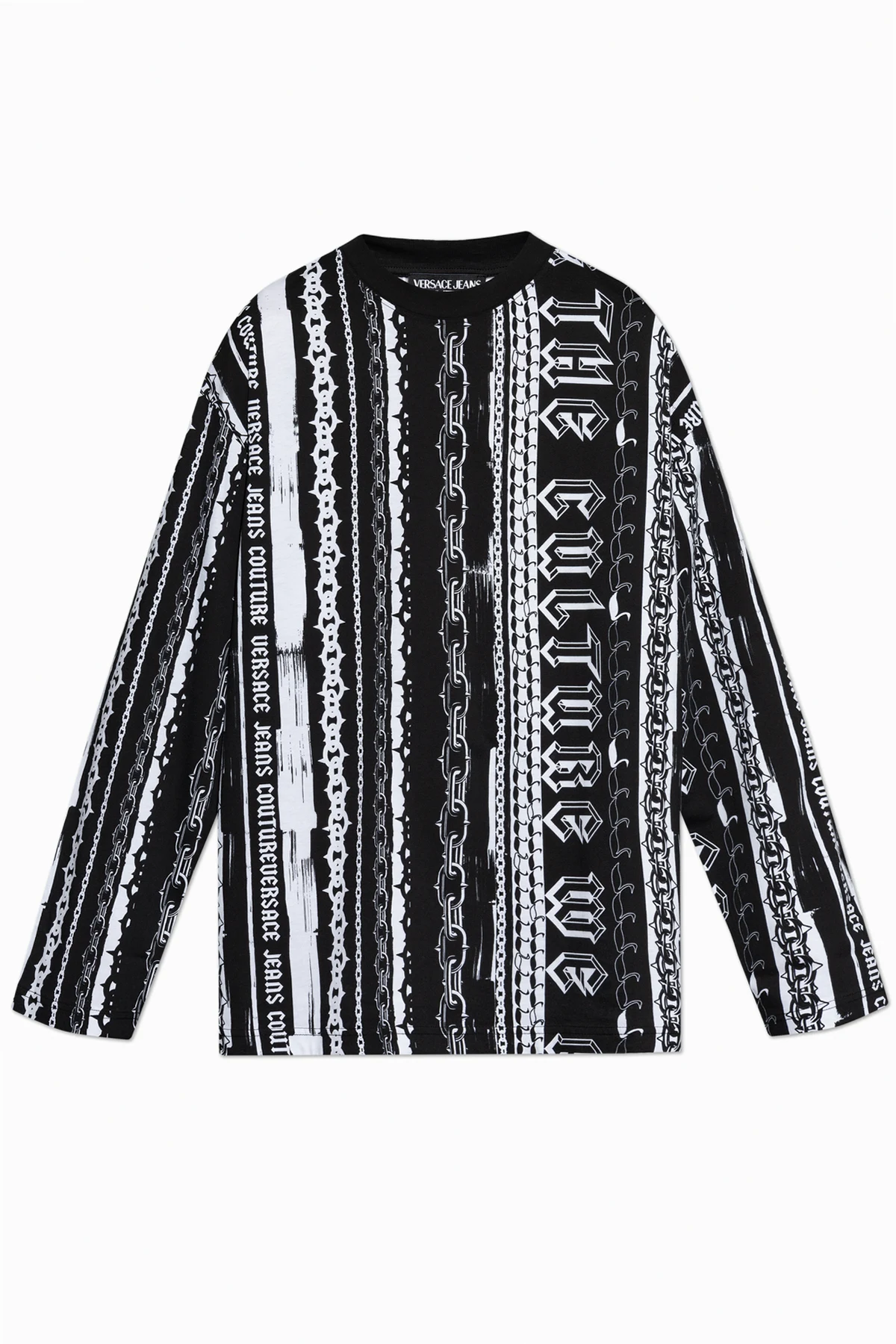 BLACK T-shirt with pattern