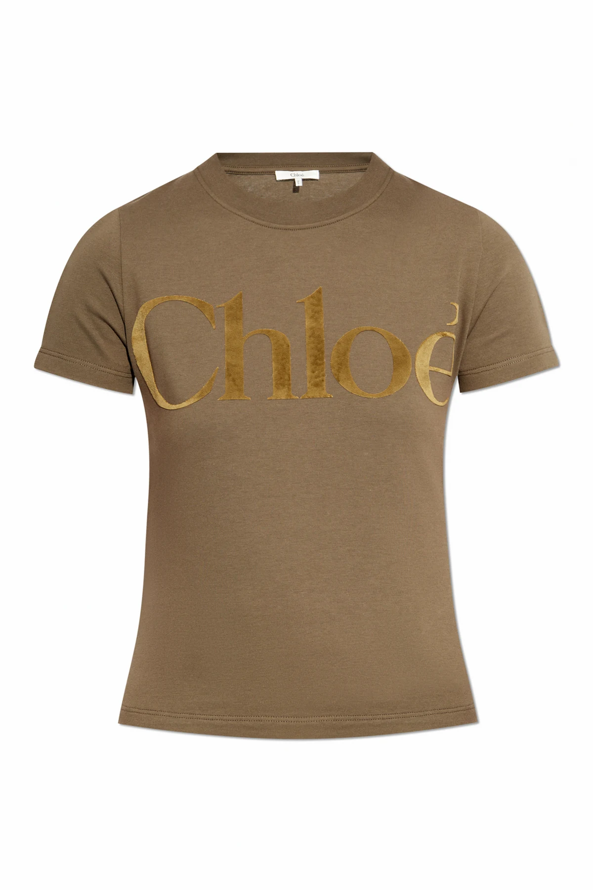 T-Shirt mit Samt-Logo