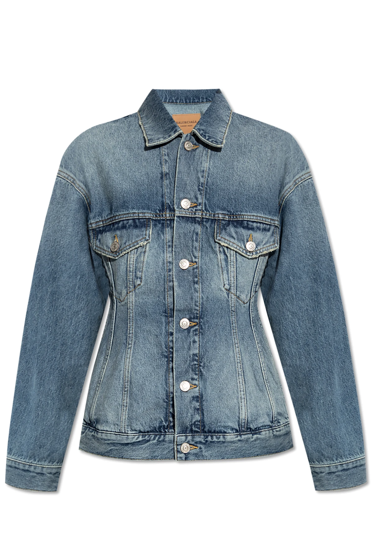 Jeansjacke mit vintage-Effekt