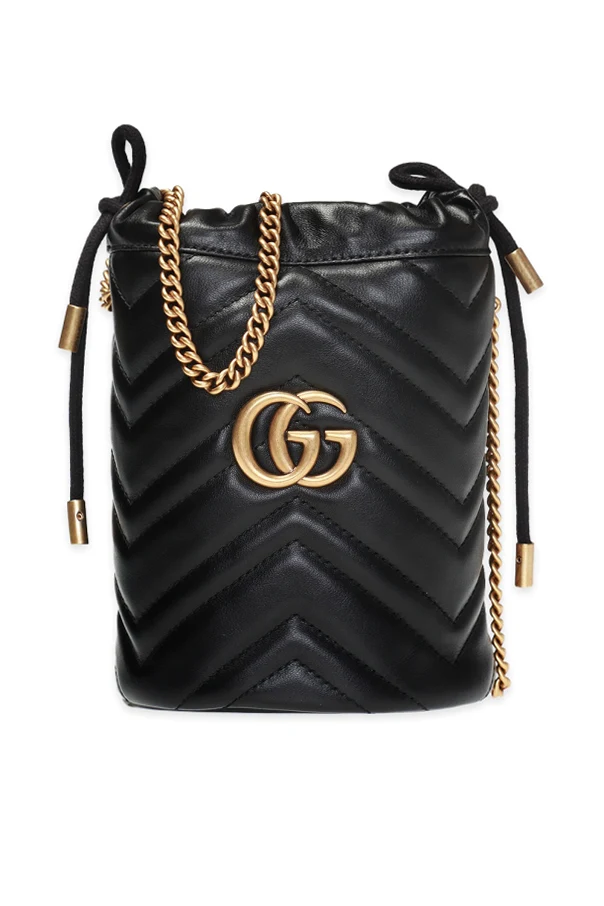 BLACK ‘GG Marmont’ quilted shoulder bag