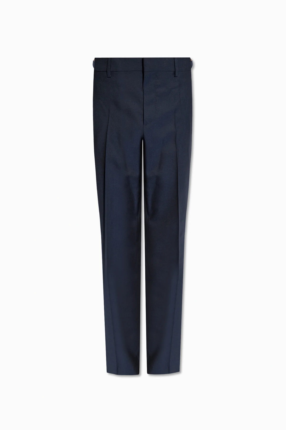 NAVY BLUE Pleat-front trousers