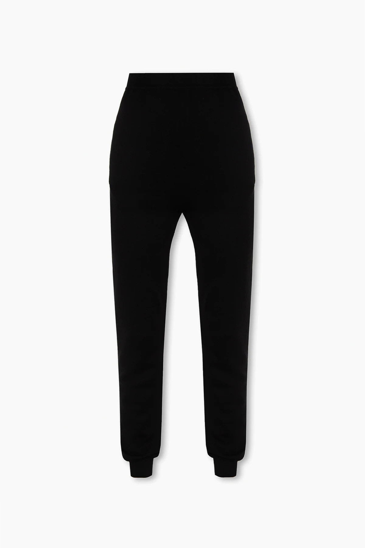 High-waisted trousers in cashmere