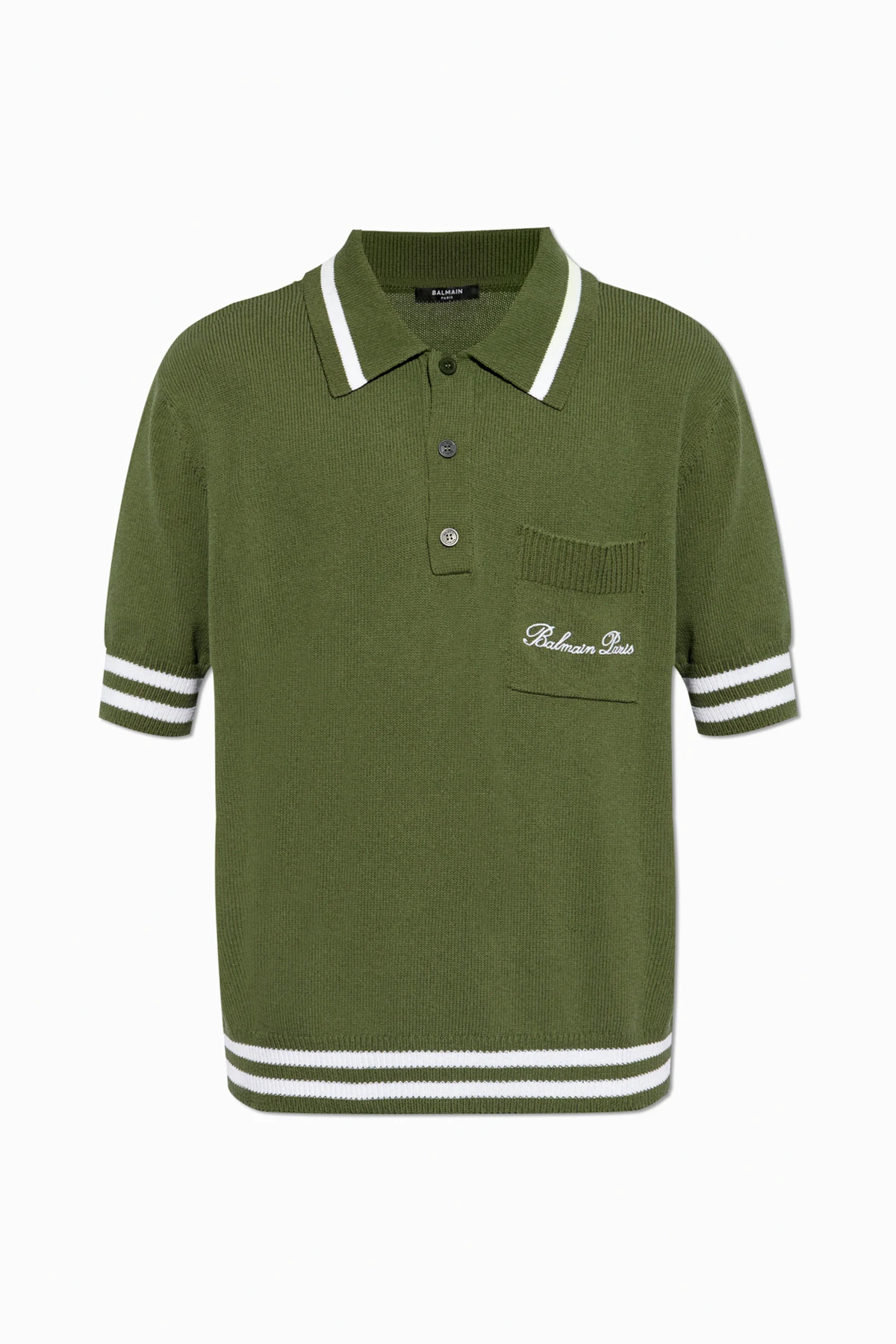 GREEN Polo with a pocket