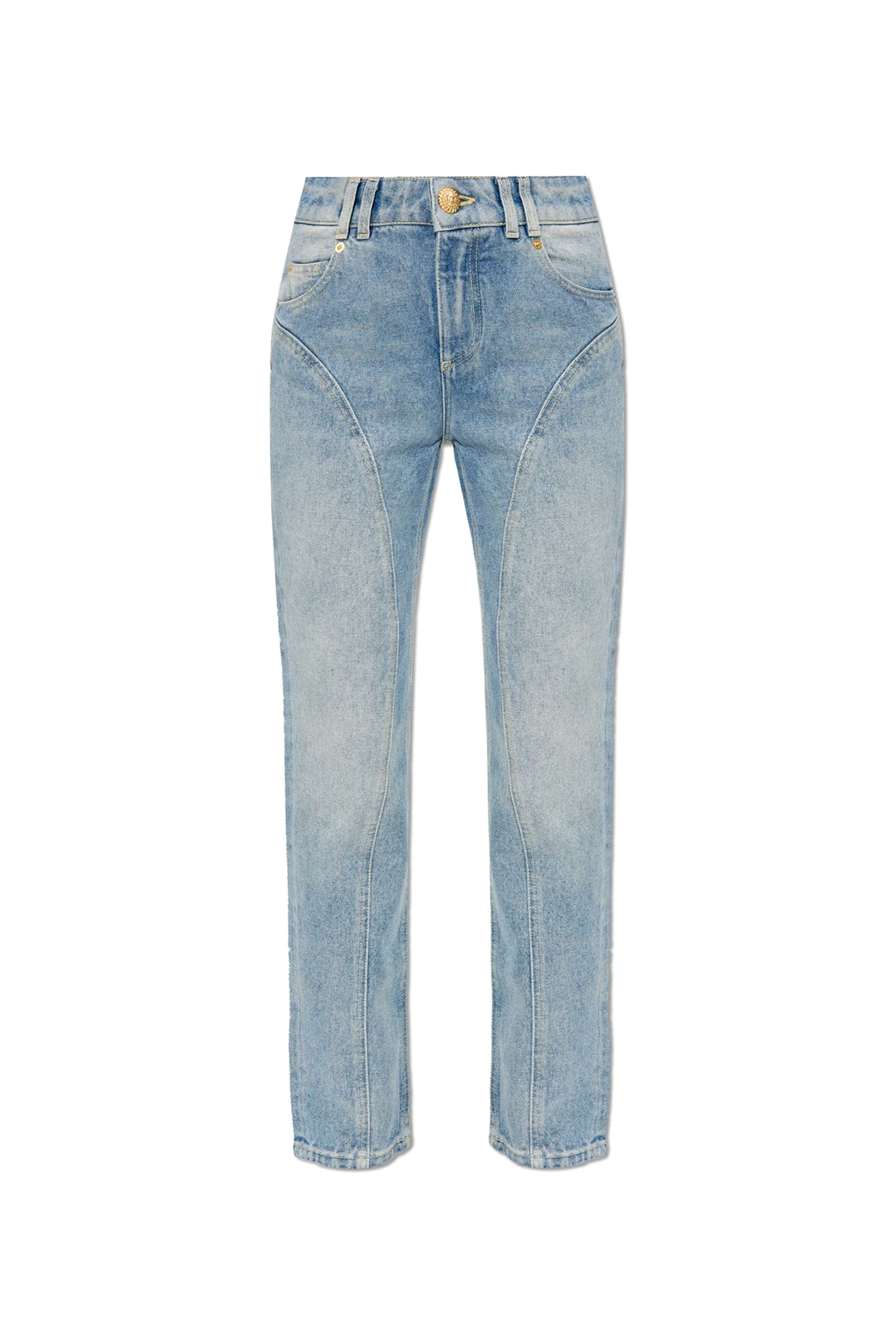 BLUE Jeans with stitching on the legs