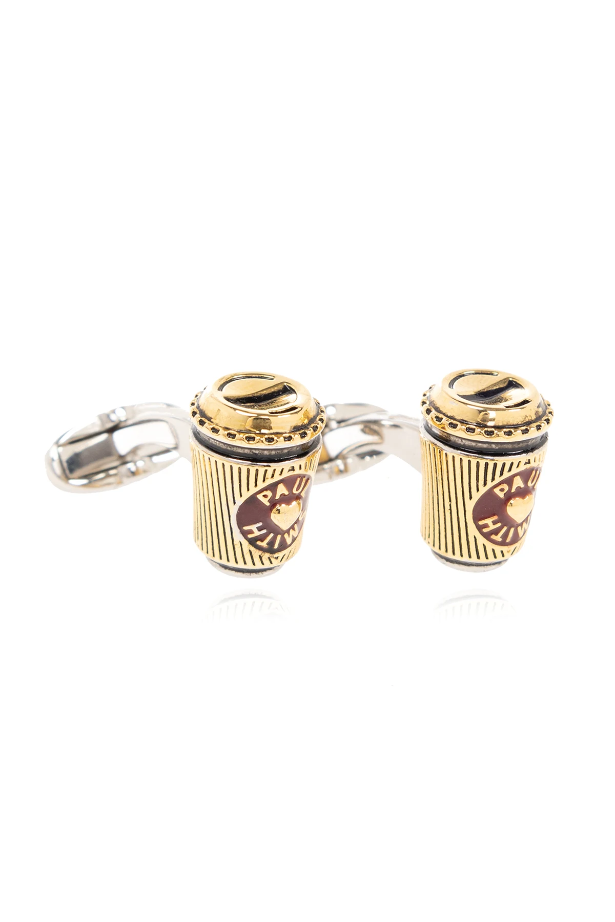 GOLD Logo-engraved cufflinks