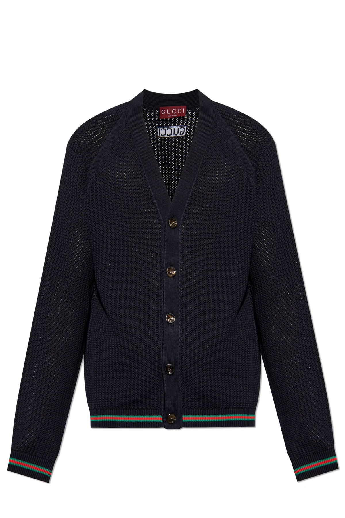 NAVY BLUE Cardigan with logo