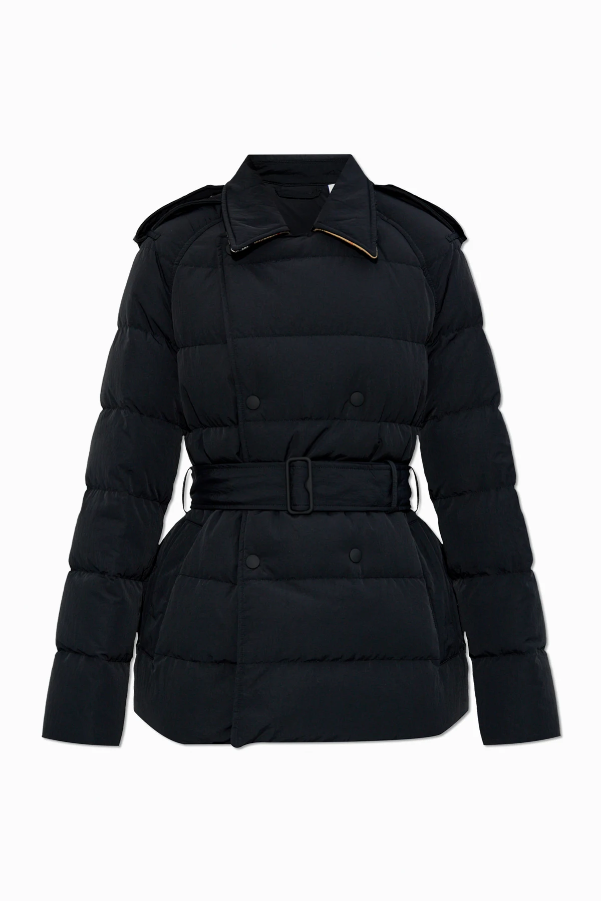 Daunenjacke mit Taillengürtel