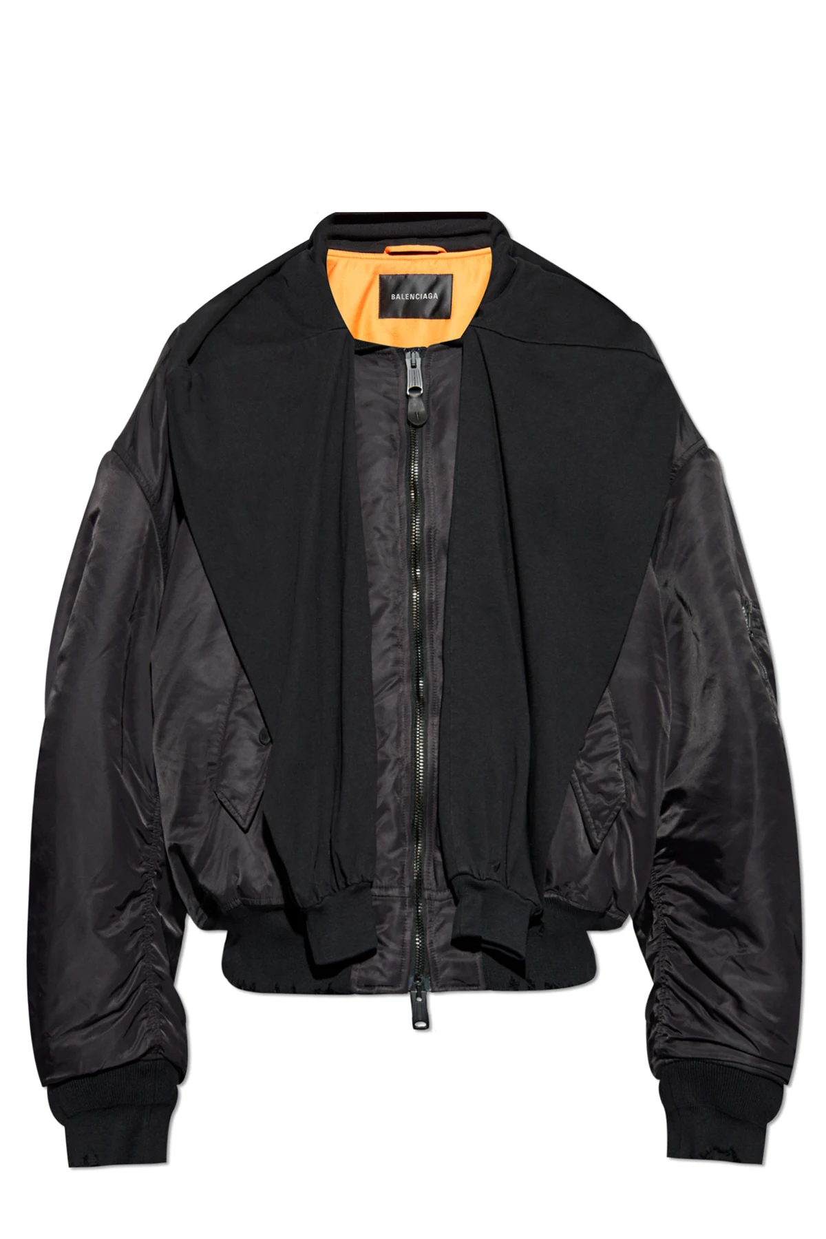 BLACK Hooded Bomber Jacket