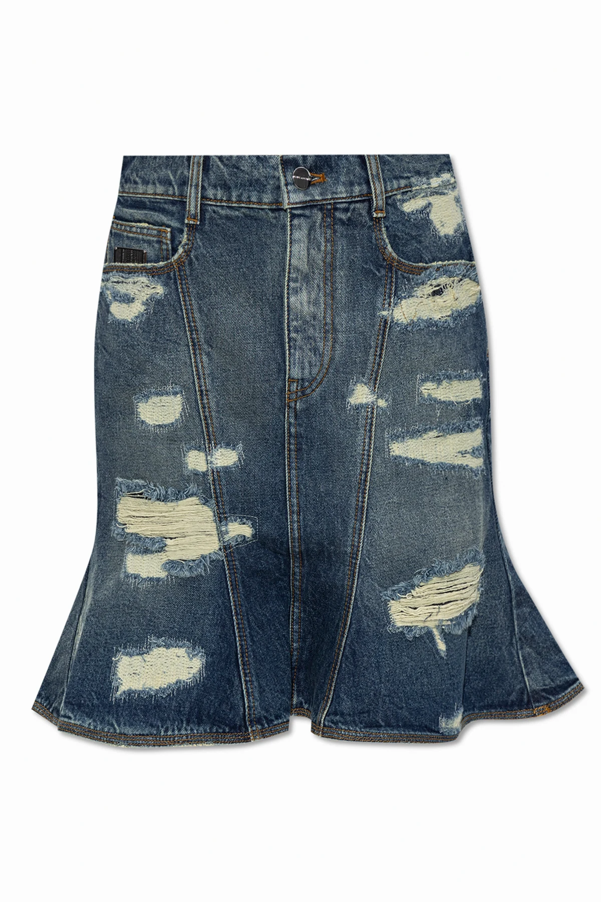 Jeansrock mit Abnutzungen