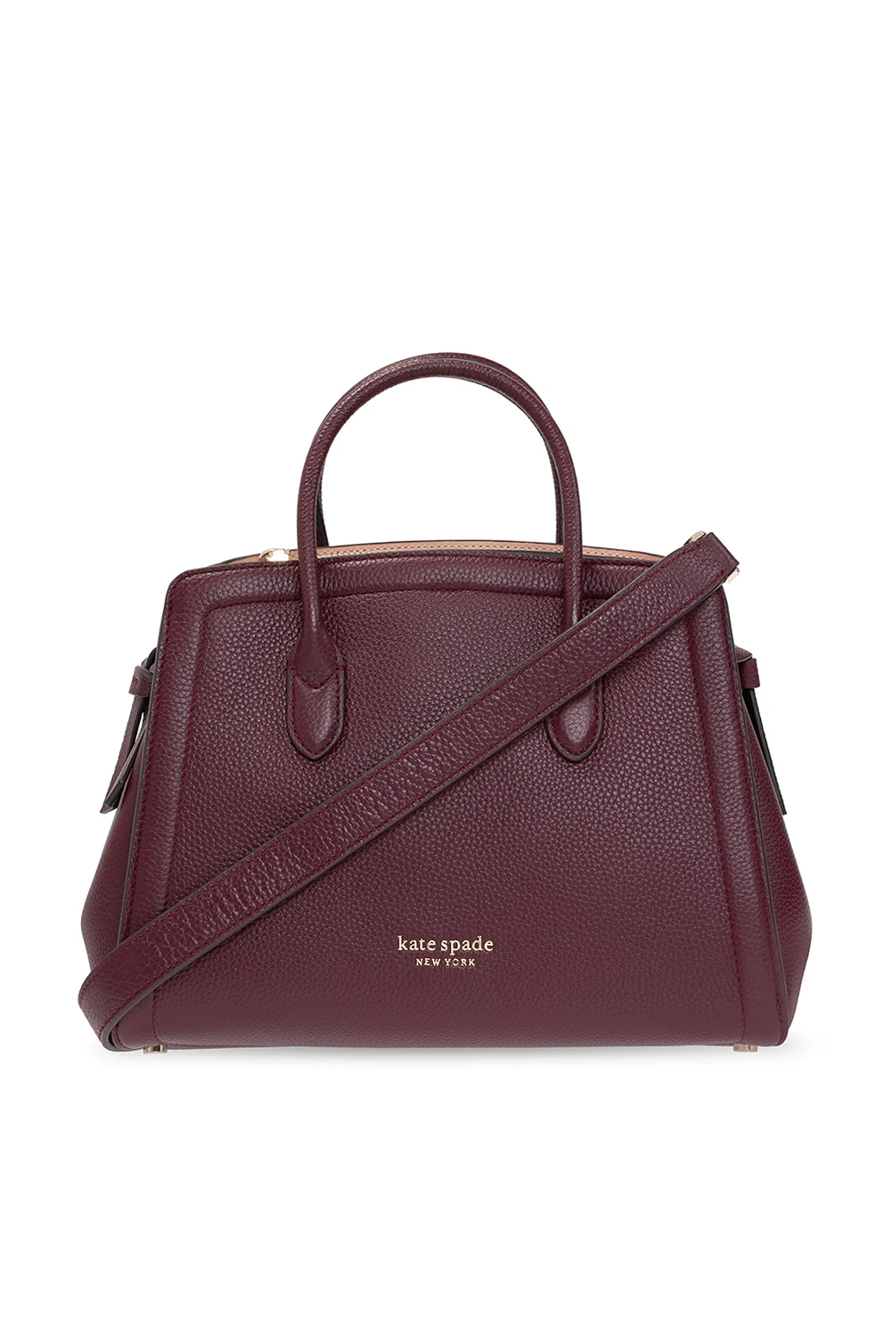 BURGUNDY Shoulder bag with logo