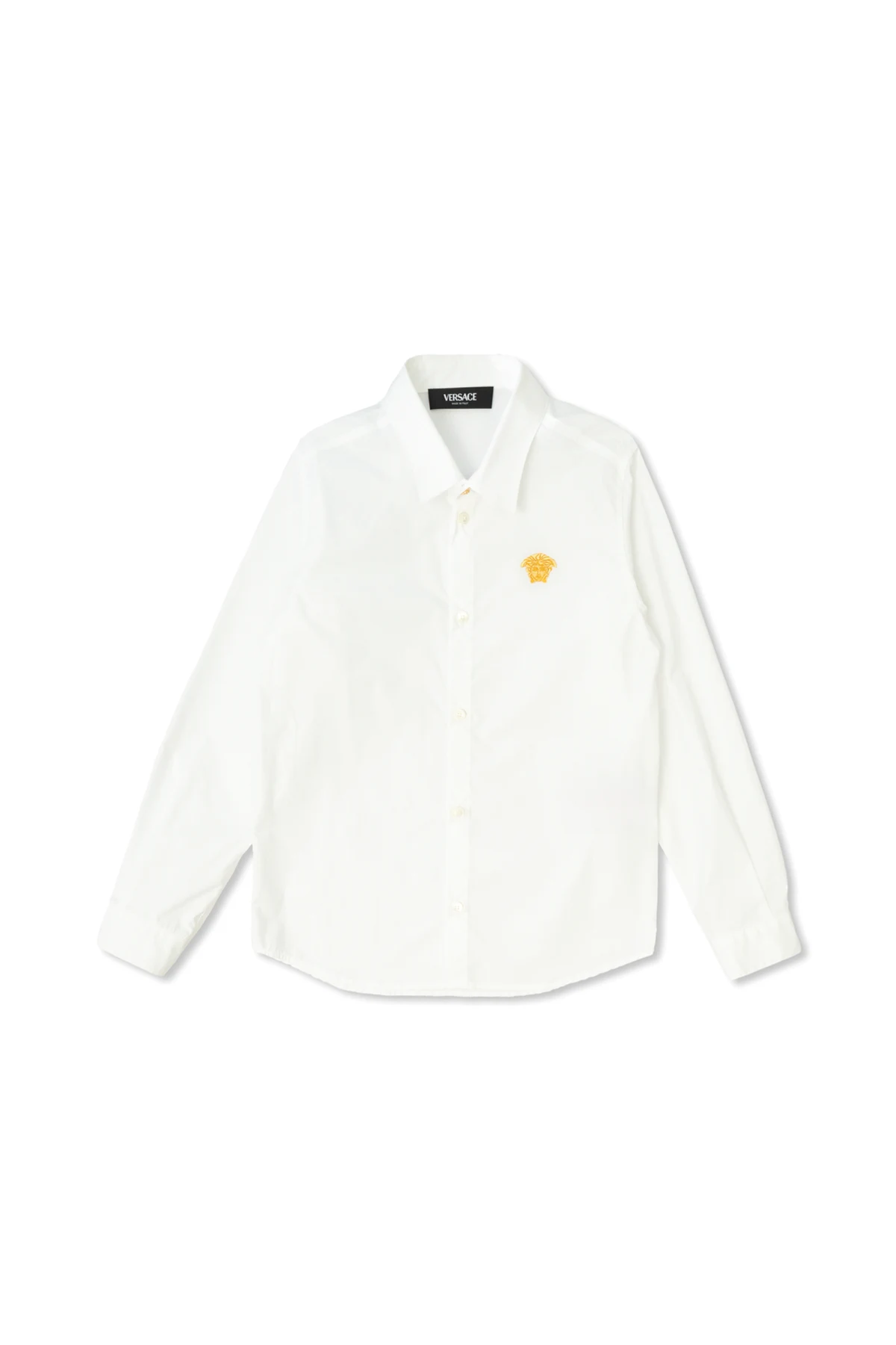 WHITE Cotton shirt by Versace Kids