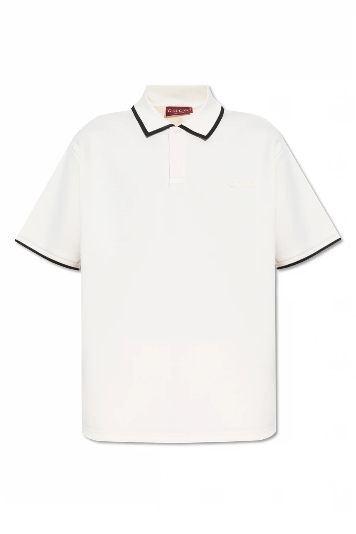 WEISS Polo mit Logo