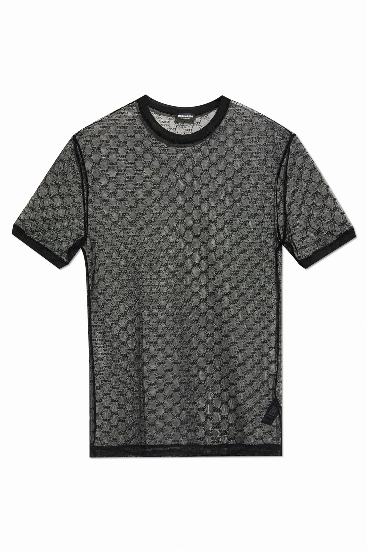 Koronkowy t-shirt bieliźniany