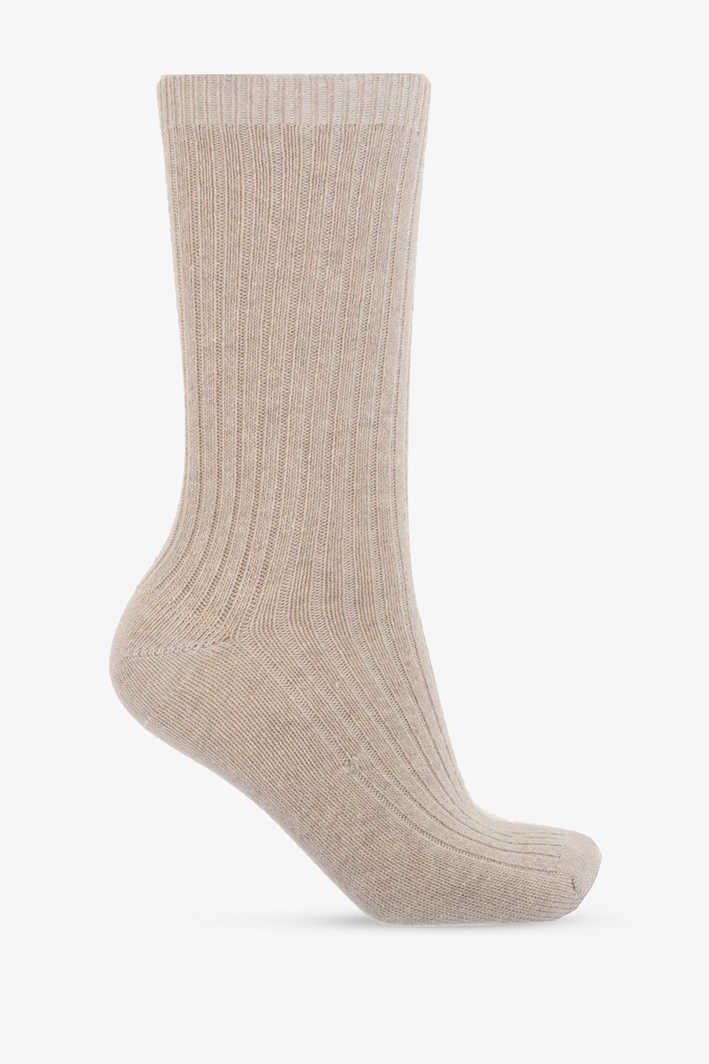 cream Ribbed socks