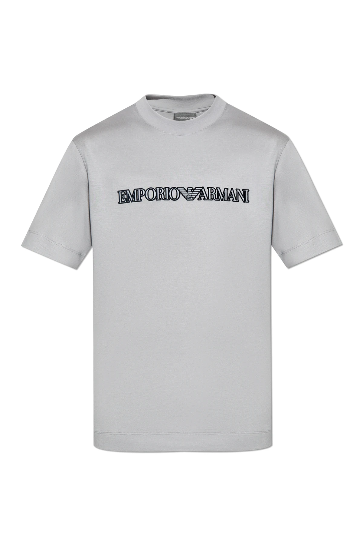 T-shirt z logo o aksamitnym wykończeniu