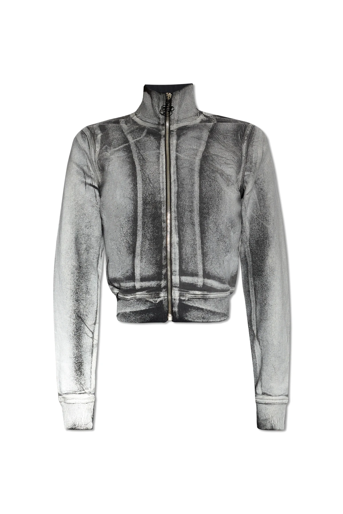 GREY ’D-EMY-S’ sweatshirt with standing collar