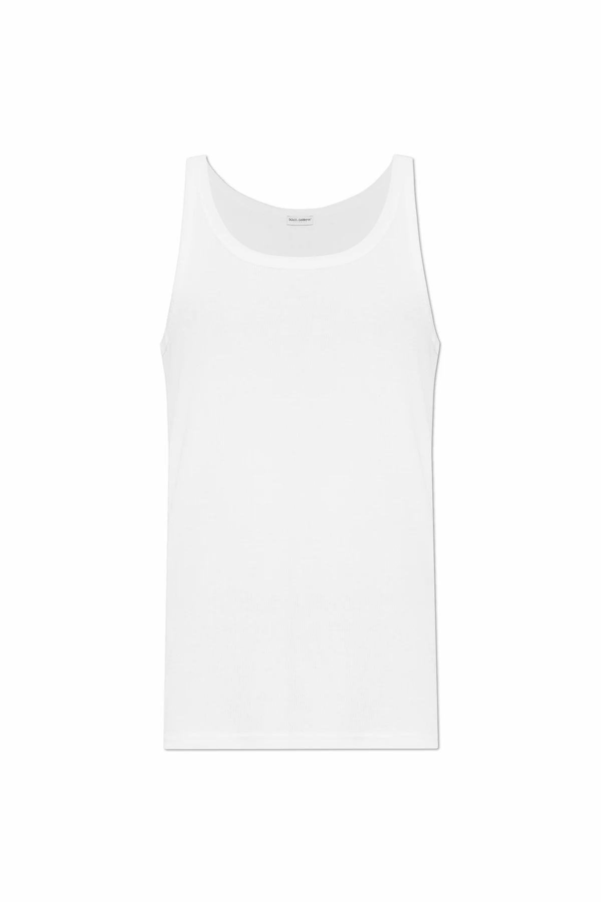 WHITE Sleeveless ribbed top